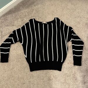 Black and white striped sweater
